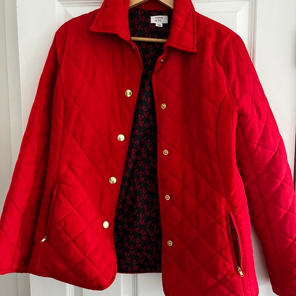 Crown &  Ivy Red Jacket - Picture 1 of 7